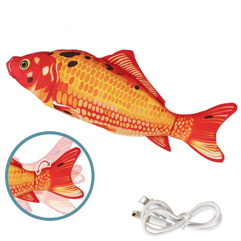 Gato-Pez de imitación eléctrico con carga USB para niños, juguete de baile con carga USB para perros, gatos y perros: Fish 6