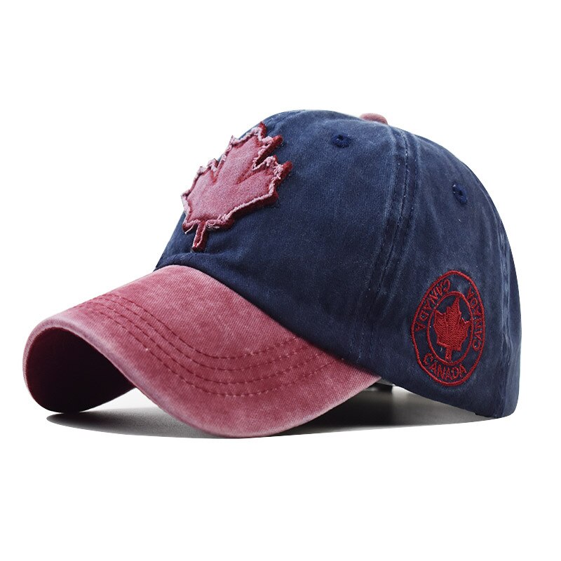 Canada maple leaf broderi baseball cap kvinner menn army green vask bomull snapback lue bein casquette gorros