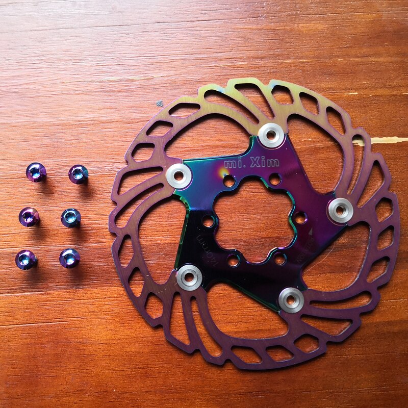 road mountainbike bremsscheibe Starke wärmeableitung schwimm rotor 140/160/180/203mm MTB disc bremsbelag Regenbogen farben