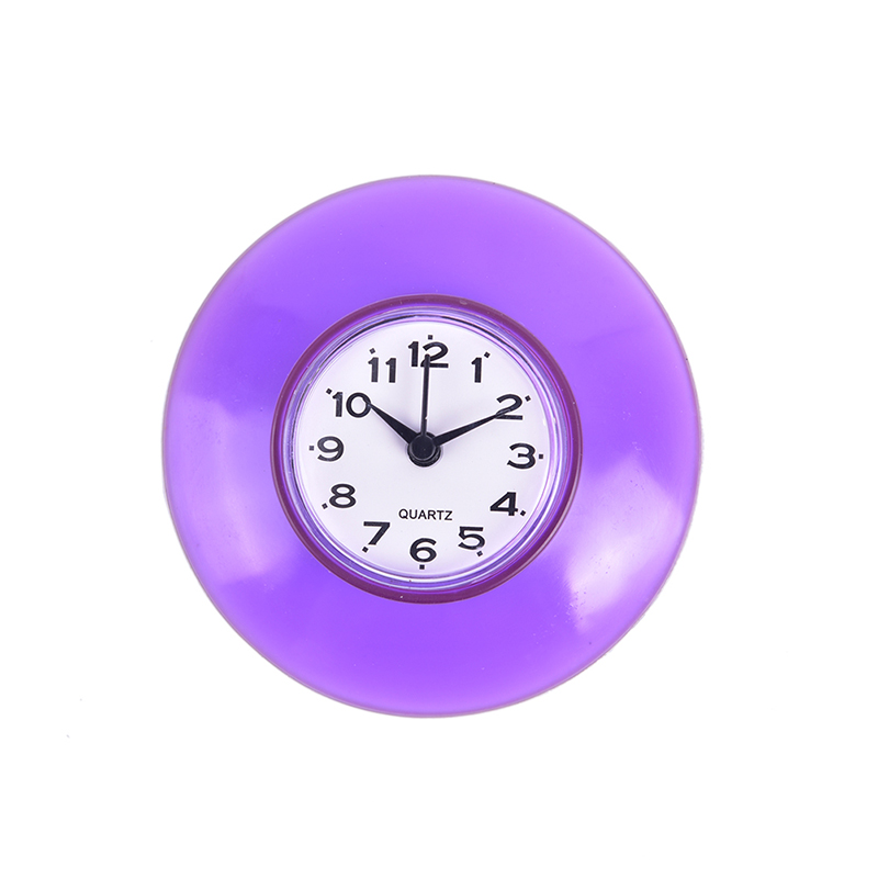 neue stil Badezimmer Küche Wasserdichte Saugnapf Uhr Dusche Verkaufsstand Leistungsstarke Eingehalten hause Saugnapf uhr: LILA