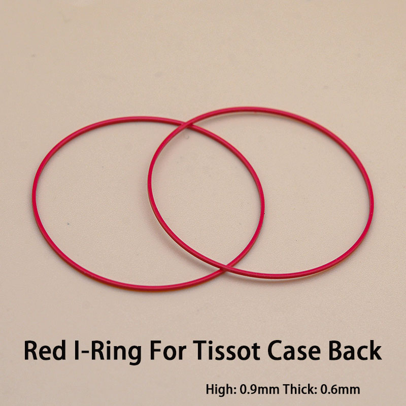 Red Gasket I-Ring 33-42MM Plastic Gasket Suitable For Tissot Watch Case Bottom Cover T035 Couturier 1853 Original Other