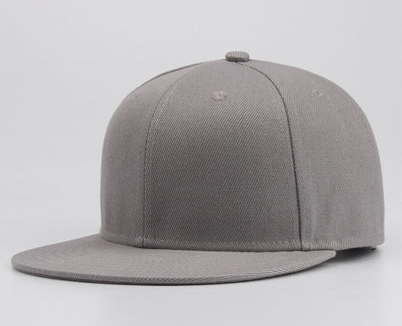 Nieuwe sport baseball pet blanco effen snapback golfbal straatpet mannen vrouwen vrouwen: Grijs