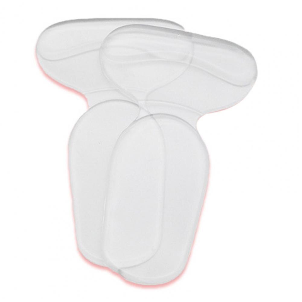 Almohadillas de silicona antifricción para el talón, almohadillas para el cuidado de los pies, antideslizantes, antideslizantes, tacto suave, 1 par: Transparent