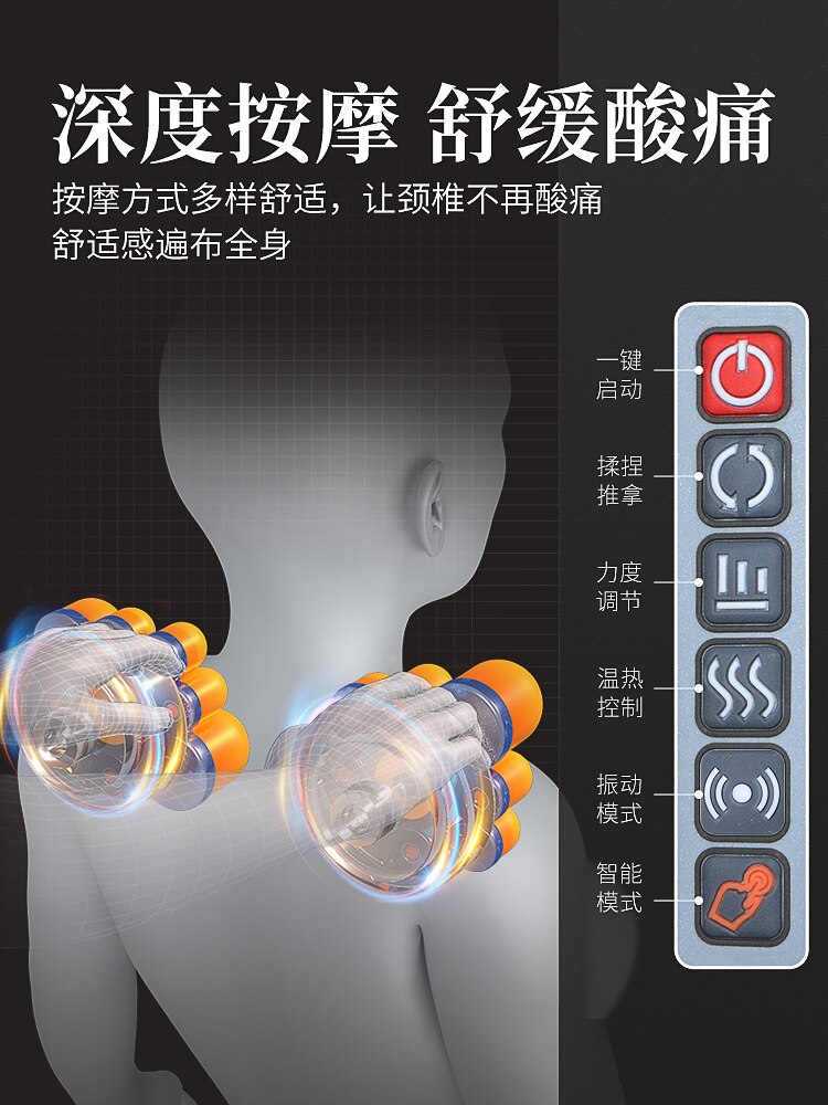 Draagbare Verstelbare Volledige Back Kneden Shiatsu Pad Multi-Functionele Thuis Massage Kussen Hyperbolische Kneden Kussen Voor Taille