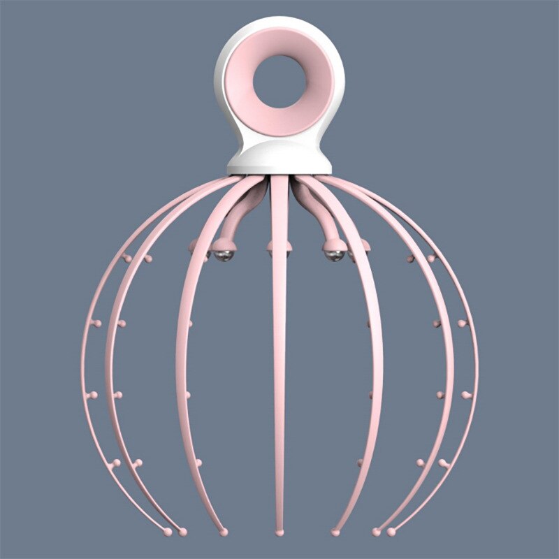 Masajeador de pulpo con bola magnética para la cabeza, instrumento de masaje de cinco garras para el cuero cabelludo, Extractor de relajación para el alma, relajación y depresión: 3