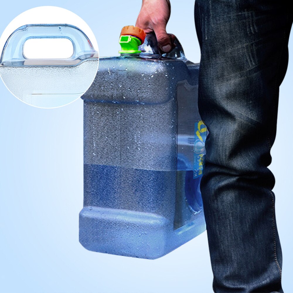 12L Drinking Water Storage Container Portable Water Bucket Water Carrier Jug with Tap Survival Hiking BBQ Self-Driving Tour