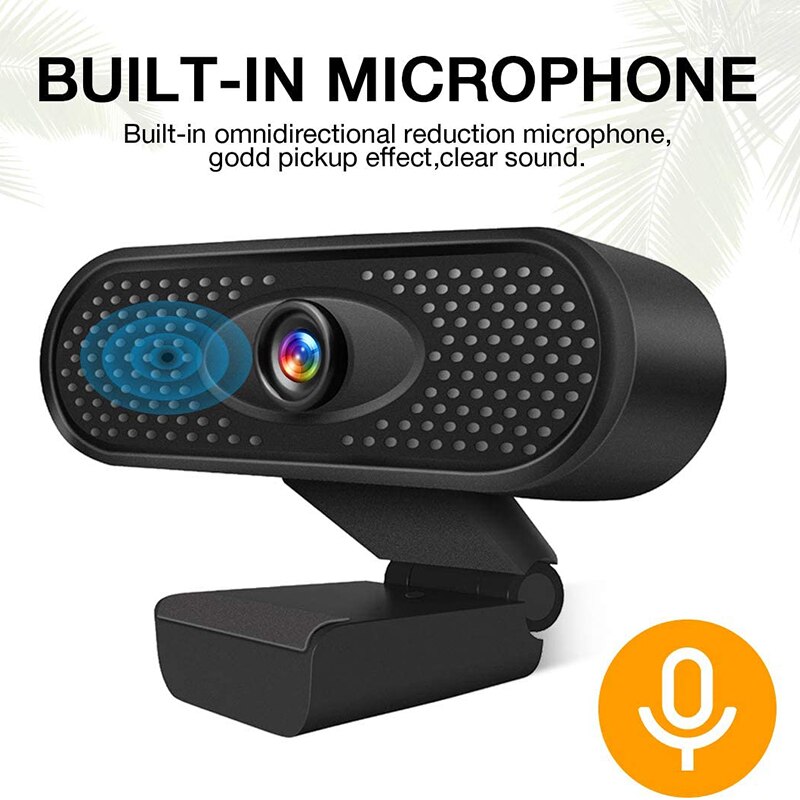 Webcam HD 1080P USB Camera PC Camera with Internal Microphone for Online Meetings Plug and Play for PC,Desktop or Laptop