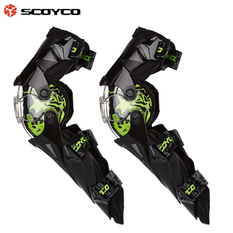 Scoyco  k12 gear motorcykel beskyttende knæpuder motobike knæbeskytter motocross motorsport knæbeskytter beskyttelsesudstyr: Grøn