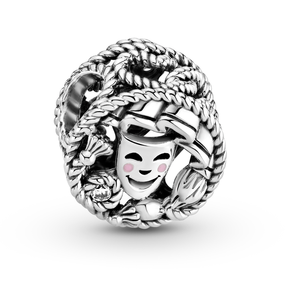 Echt 925 Sterling Zilveren Kralen Masker Charm Geschikt Voor Vrouwen Om Te Dragen