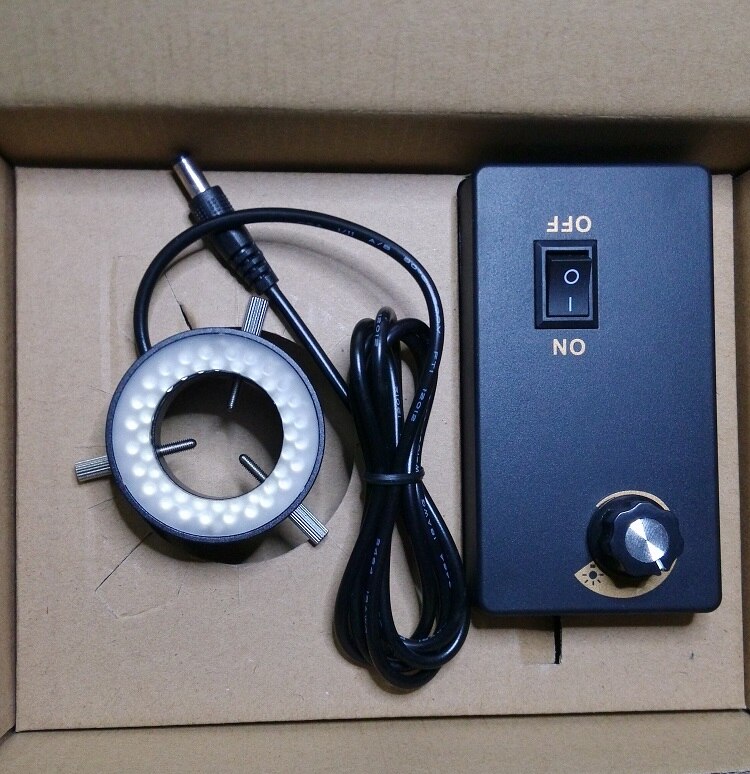 C-C-D Visual Light Source Metal 30mm Inner Diameter Ring Adjustable LED Light Source Monocular Microscope Ring Light Source 0-5w