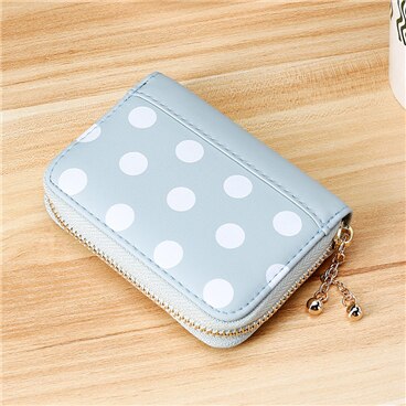 Porte-cartes en cuir PU, 9 Bits, Business rose/vert/violet/noir/bleu, fermeture éclair, porte-cartes, portefeuille porte-cartes: Type A blue
