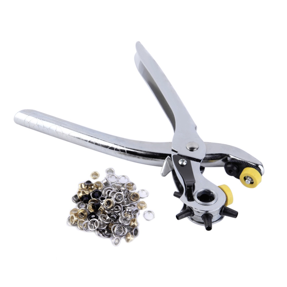 1Pc Household Belt Hole Puncher Leather Punchers Tools Holes Punch Machine 3-in-1 Hand Pliers Tool with 5 Hole Sizes