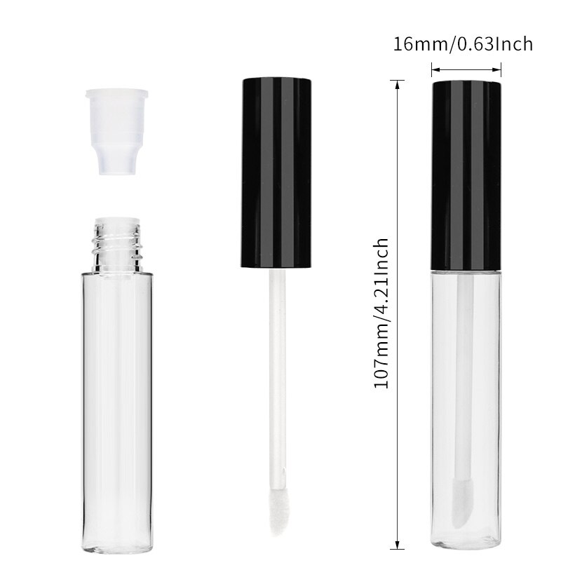 50/100 st 10 ml tomma läppglans tub påfyllningsbar läppglans flaska läppbalsam behållare kvinnor tjejer gör själv kosmetiska provflaska