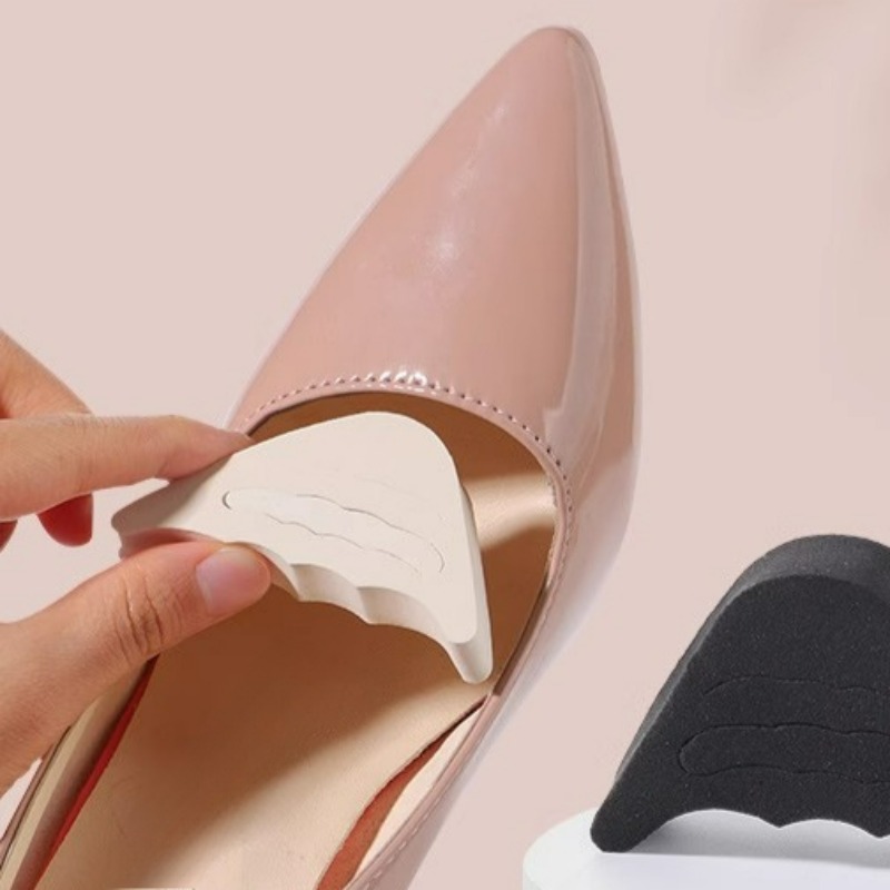 Botas con almohadilla para el antepié de tacón alto para mujer, medias plantillas acolchadas, reducen el tamaño del zapato, almohadilla para el pie, insertos protectores ligeros para zapatos