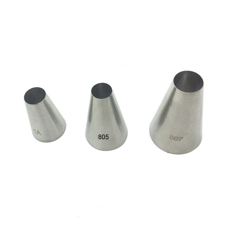 # 1A #805 #807 Ronde Cake Decoreren Tips Set Cupcake Rvs Piping Nozzle Gebak Cake Piping gereedschap