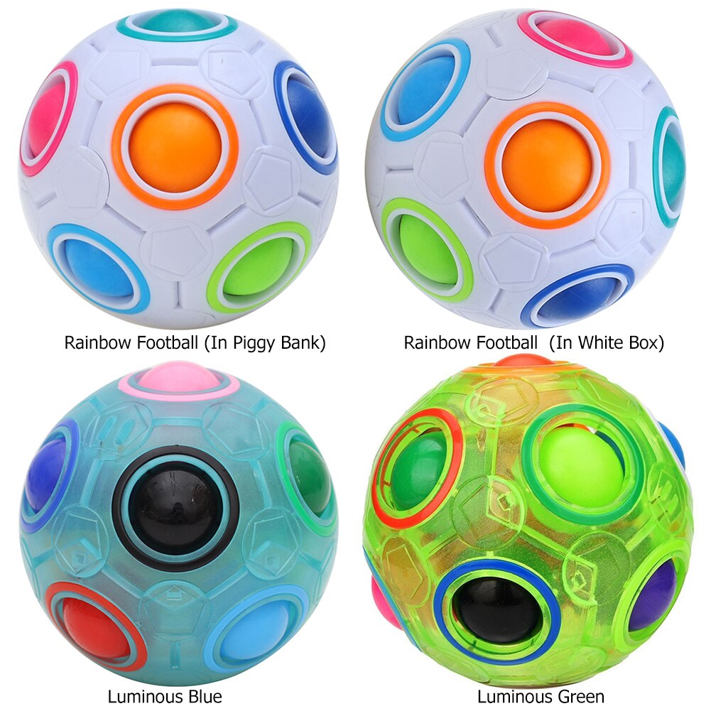 Spherical Ball Rainbow Football Anti Stress Puzzles Toy Puzzle Baby Early Educational Toy