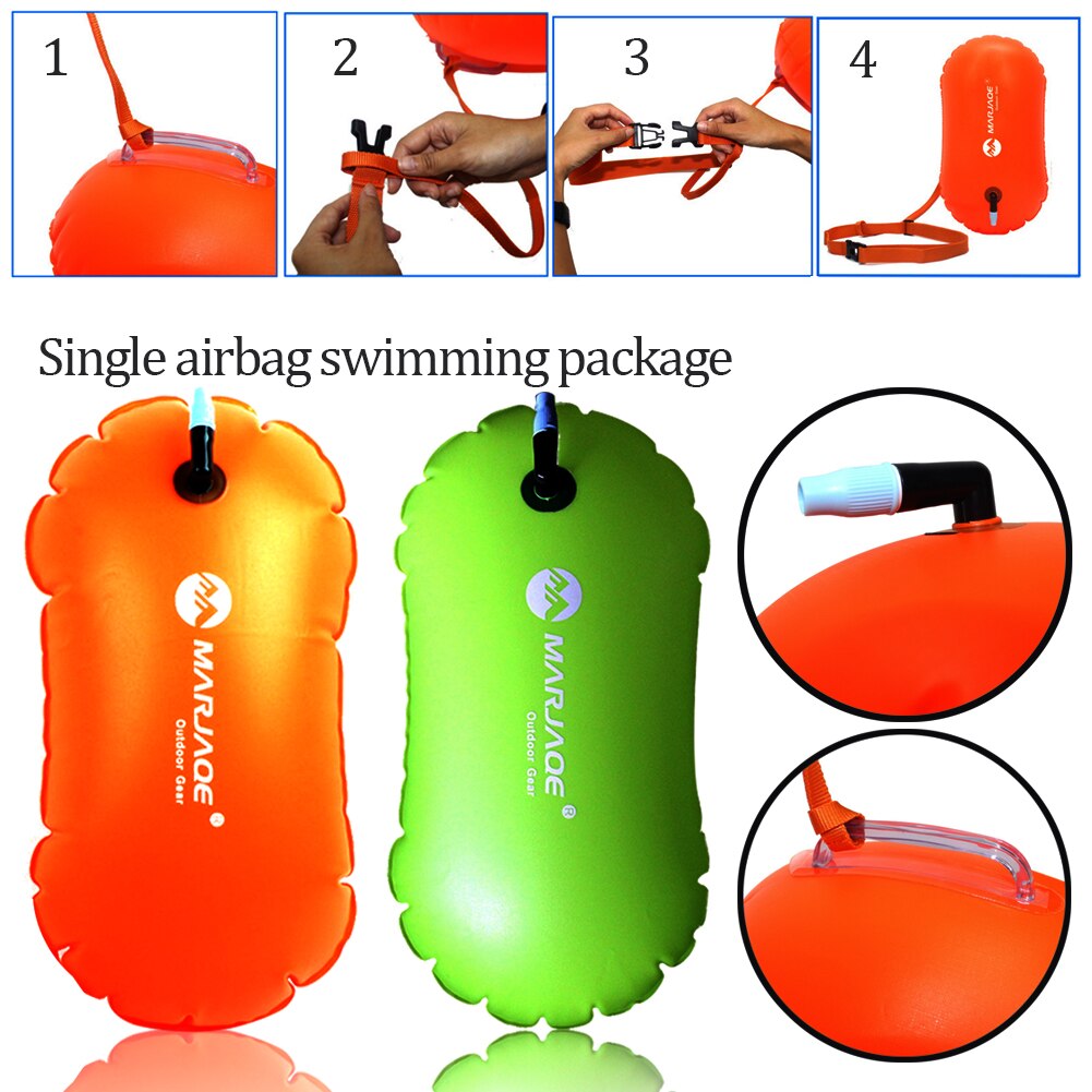 Wave Swim Bubble for Open Water Swimmers and Triathletes PVC Swimming Tow Float Bundle Swim Buoy