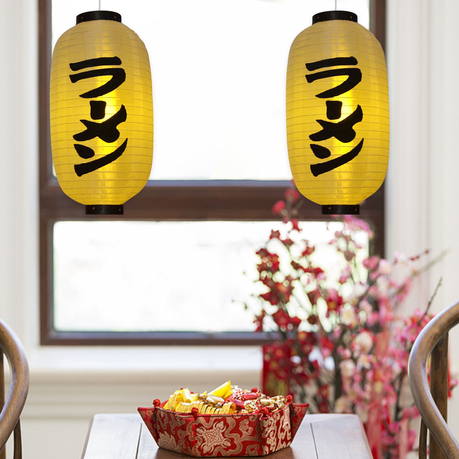 Japanese Style Lantern Silk Lantern Hanging Lamp Shade Japanese Party Decoration Restaurant, Tavern, Decorative Silk Lanterns