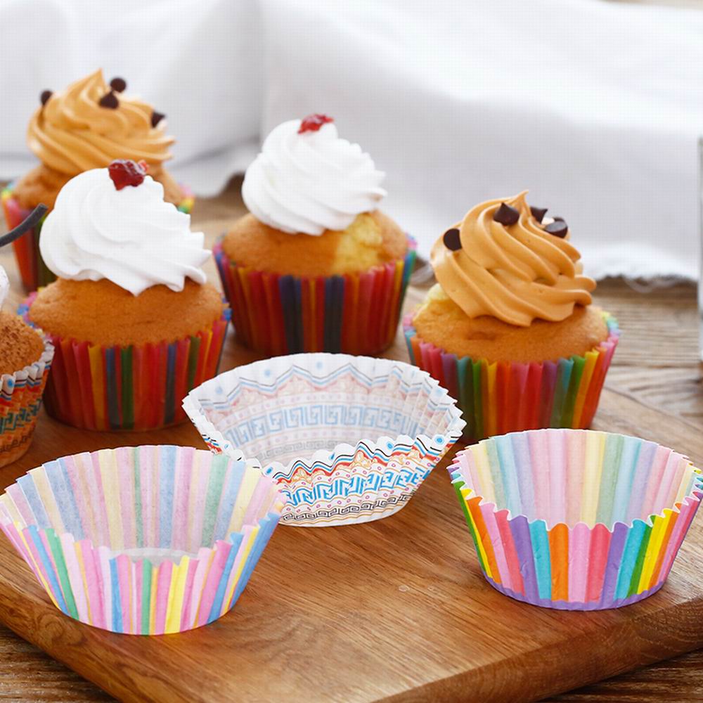Boîte à muffins Cupcake en papier, 100 pièces, boîte à muffins, plateau de fête, outils de décoration de gâteaux, fête d'anniversaire