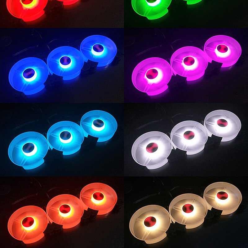 COOLMOON RGB Case Fan, RGB Adjustment 120mm Mute + Music Controller Desktop Computer Cooling Fan CPU Case Fan(6 Pcs)