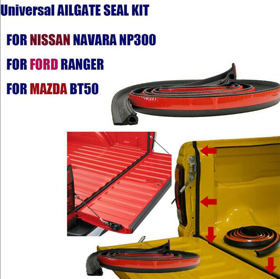 5M 16FT Adhesive Universal Weather Stripping Pickup Truck Bed Rubber Tailgate Seal Kit Tailgate Cover Sound Insulation