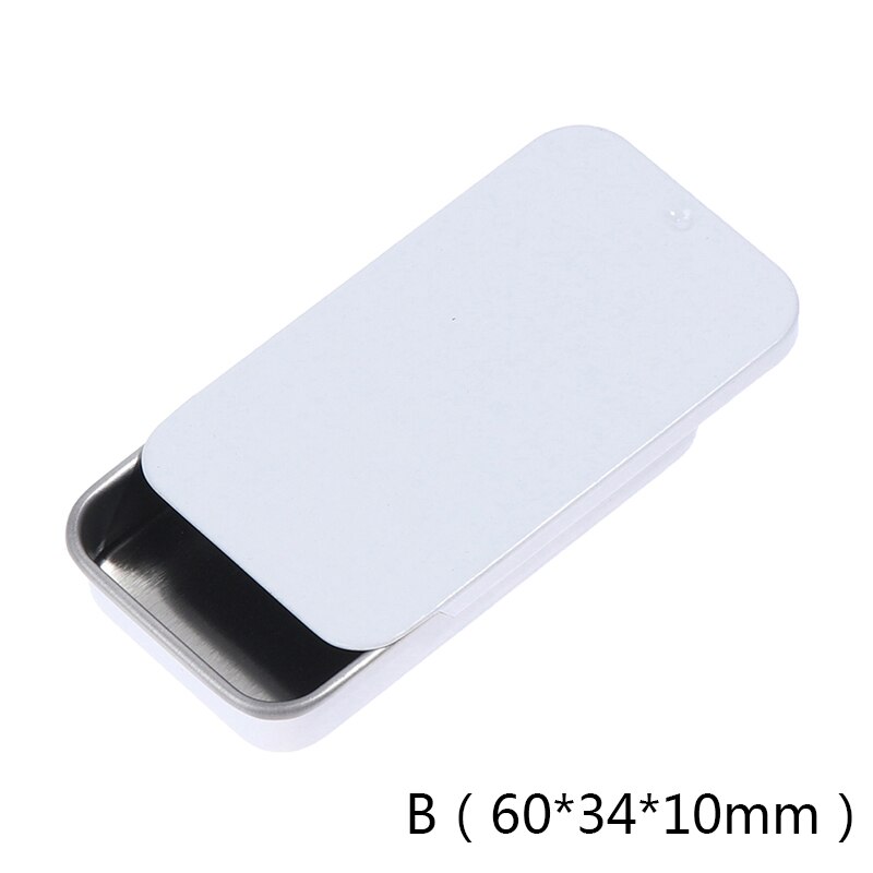 2pcs Tinplate Small Push-pull Box Solid Balm Box Metal Packaging Box: B