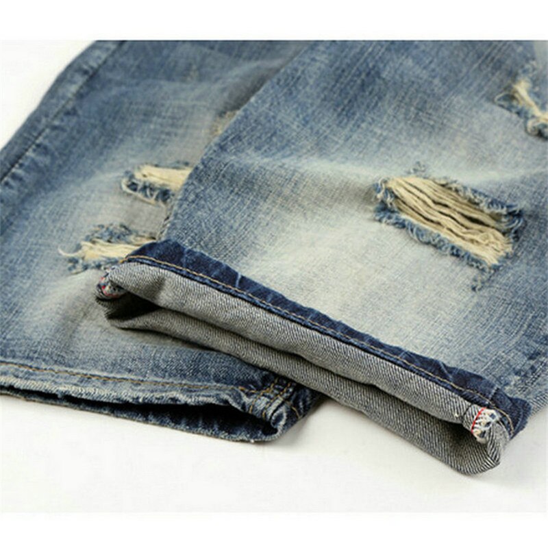 Sommer denim shorts mænd jeans mænd jeans shorts mænd bermuda skateboard harem herre jogger ankel revet plus str.