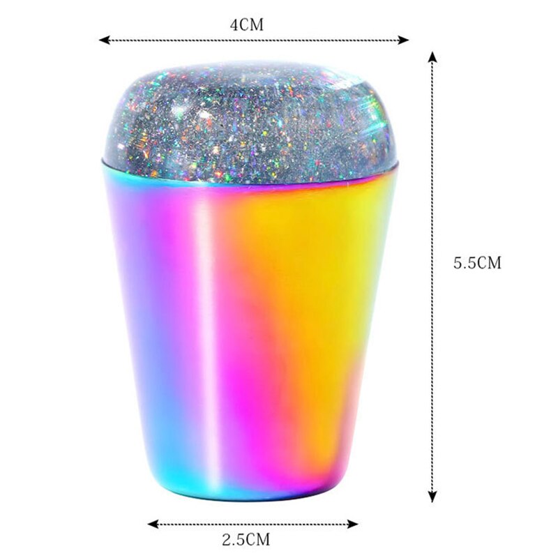 1pc holografista kynsien leimaamista ja kaavinta kynsien leimaamiseen, sateenkaarikahva ainutlaatuinen leimauslaite , 3.8cm/4cm kynsien leimaustyökalu