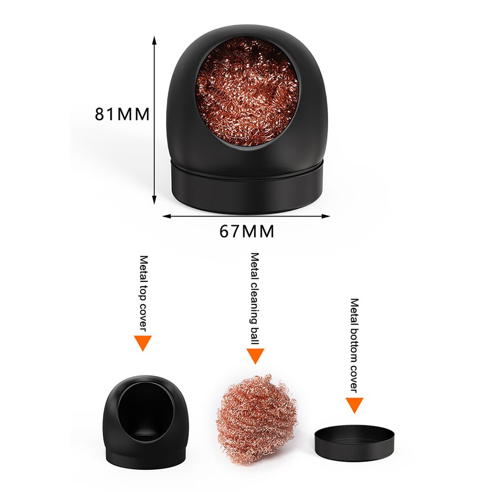 Clean Net Solder Iron Tip Cleaner Ball Holder Steel Wire With Stand Set Welding Soldering Cleaning Electric iron Accessories