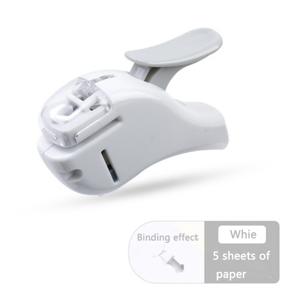 Hand-held Mini Safe Stapler without Staples Staple Free Stapleless 7 Sheets Capacity for Paper Binding Business School Office: B2