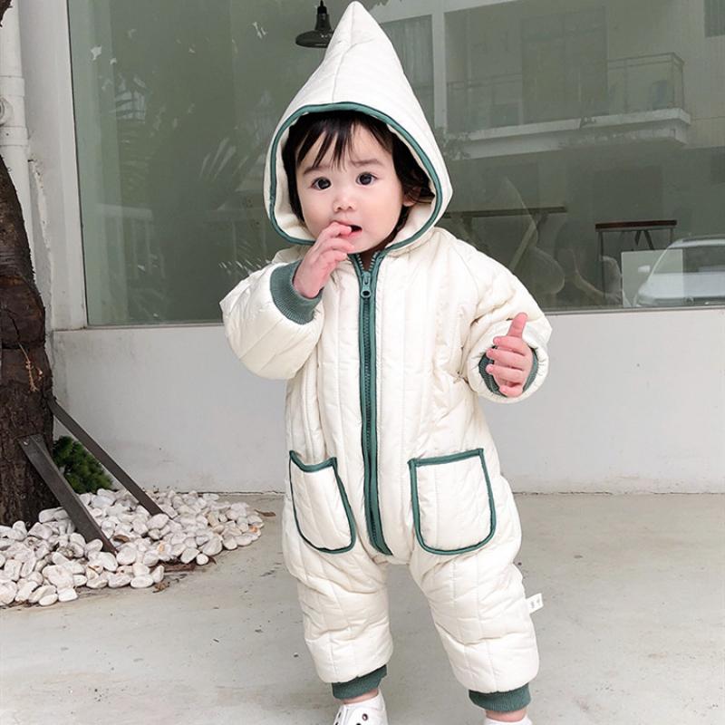 Bébé Snowsuit manteau filles garçons combinaison à capuche enfants enfant en bas âge épais veste infantile Bebe barboteuse corée enfants vêtements d'hiver