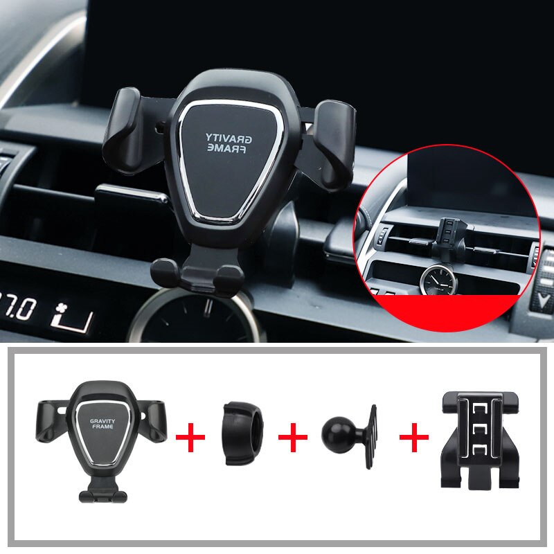 Car Phone Holder Auto-Lock Auto-Releas Phone Stand Car Mount For Lexus NX Car Interior Phone Bracket Accessories: Type E Matte Black