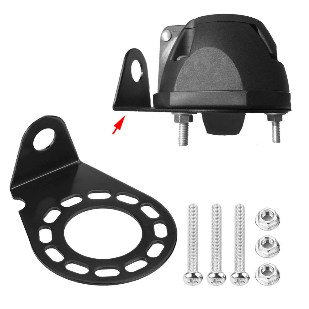 Bracket Metal Mounting Bracket Holder For 7 Pin 13 Pin Caravan Towing Trailer Connector Plug Socket Brackets