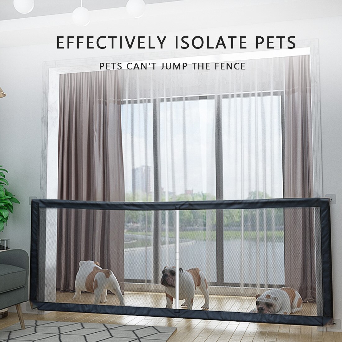 Ingenieuze Mesh Hond Omheining Hond Poort Voor Indoor Outdoor Veilige Pet Dog Gate Veiligheid Behuizing Dierbenodigdheden 180*72cm/ 120*72Cm