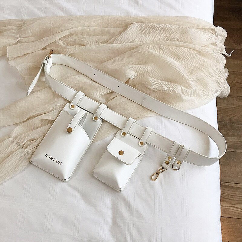 Bolsa de cintura feminina moda couro cinto saco crossbody sacos de peito menina fanny pacote pequeno telefone pacote alça de ombro packs