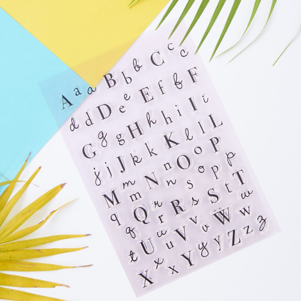 Alphabet Letters Calendar Transparent Clear Rubber Stamp Sheet Scrapbooking Photo Album Paper Card DIY Craft Album Diary Stamps