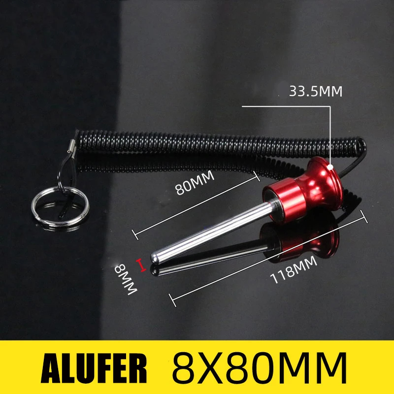 Magnetische bout Gym krachtapparatuur Gewichtsplaat Aanpassing Riemlijn Magnetische plug Pin Hoofd Fitnessapparatuur Accessoires: Lichtgrijs