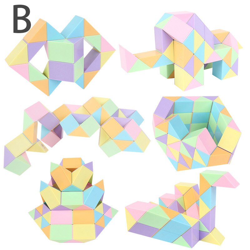 3D Magie Schlange Herrscher Dekompression Spielzeug Antistress-Cube Twist Schlange Wandelbare Pädagogisches Puzzle Spielzeug Für Kinder Autismus Leichtigkeit