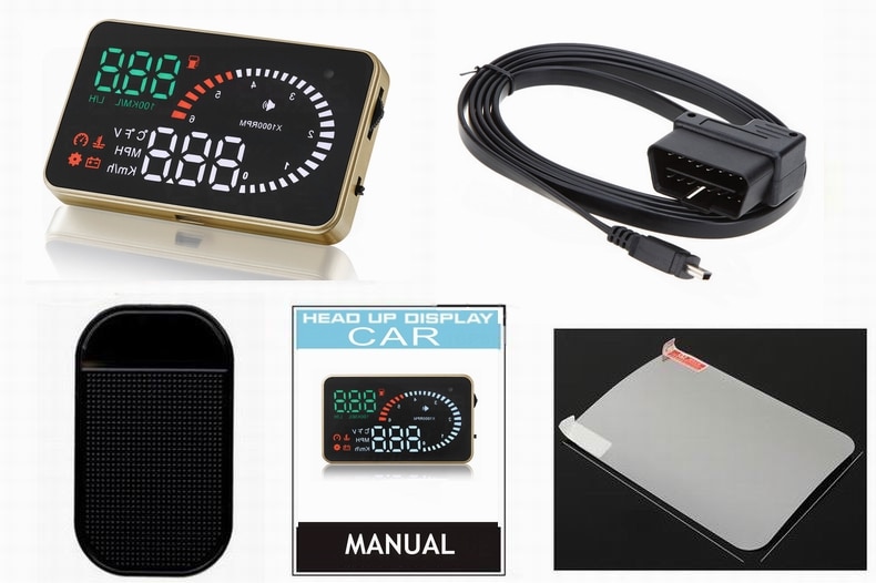 Geyiren  x6 bil hud obd ii head up display överhastighet varningssystem projektor vindruta automatisk elektronisk spänningslarm