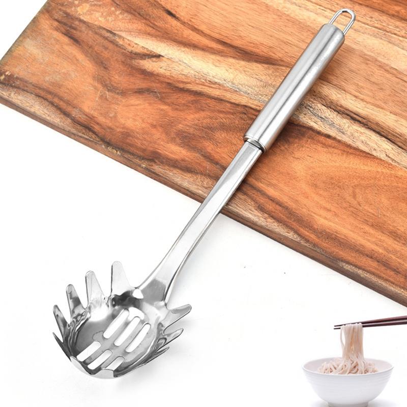 Pasta Scoops Noodle Spoon Scoop colander Spaghetti Ladle Slot Stainless Steel Colander Kitchen Gadget