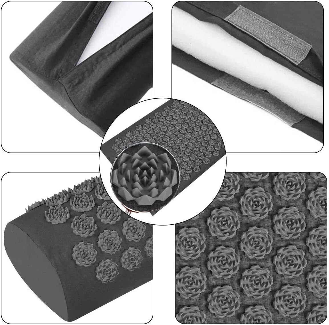 Pranamat Eco Lotus Spike Mat Acupunctuur Massage Kussen Kuznetsov's Applicator voor Nek Voet Terug Yoga Acupressuur Massage Mat