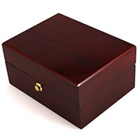 Single Luxury Wood Watch Box Jewelry Storage Case Box Wine Red Paint Wrist Watch Box: Default Title