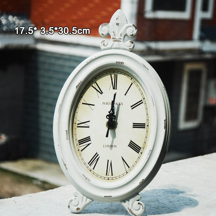 nordisch retro Holz Tisch Uhr Runde Altmodische Schreibtisch Uhr Schlafzimmer Nachttisch Dekoration Heimnutzung Schreibtisch Dekorative Artikel: 3