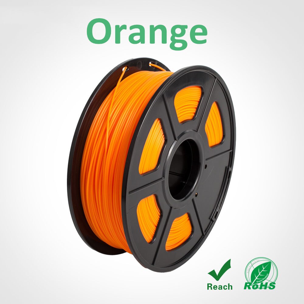 Filament pour impression 3D, consommable d'imprimante en PETG, couleur vive, 1.75mm de diamètre, sous forme de lampe, sous forme de bobine de 1KG: PETG-Orange