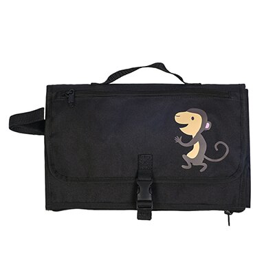 Baby bärbar hopfällbar blöjbyte vattentät matta snygg väska reseförvaring skötbord clutch baby care pro: Silver-