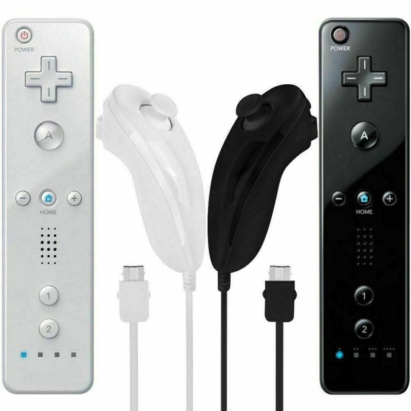 Mando Nunchuk inalámbrico con altavoz incorporado, funda de silicona protectora Compatible con Nintendo Wii/Wii U/Wii Mi