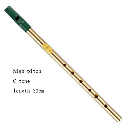 6 huller arish whistle recorder fløjte musikinstrument kobber recorder som en fløjte: Guld c tone