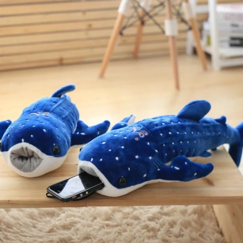50-150cm Style Blue Shark Plush Toys Big Fish Cloth doll Whale stuffed plush sea animalsChildren Birthday