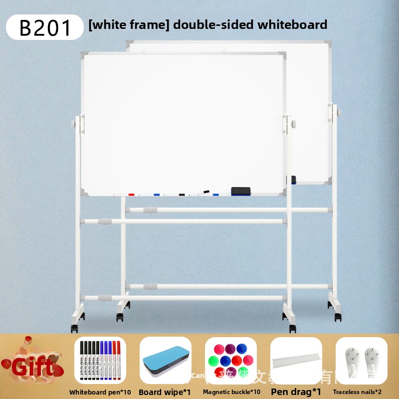 Justerbar whiteboard skrivebrettbrakett mobil slettbar tavle husholdningsvertikal dobbeltsidig magnetisk skrivebrett: 72*36 tommer / Alternativ 2