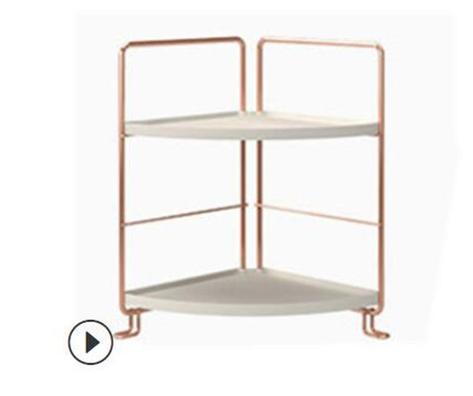 Multi-layer Bathroom Shelf Storage Rack Display Stand Shelves Cosmetics Shampoo Holder Shower Caddy Bathroom Organizer WJ528: B-2 layer-rose gold